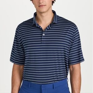 RLX Ralph Lauren Men"s Striped Lightweight Airflow Polo Oversized XL